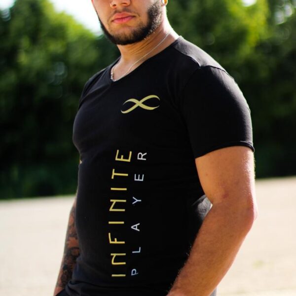 T-shirt Infinite Player Noir/Doré