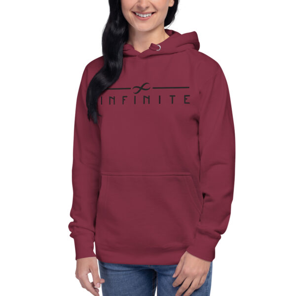 Sweat à Capuche Unisexe Infinite Player (Broderie noire)